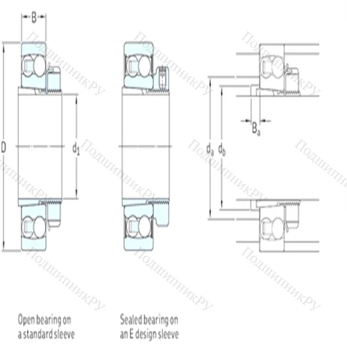 Подшипник шариковый радиальный самоцентрирующийся 2306K+H 2306 от производителя  SKF Подшипник шариковый радиальный самоцентрирующийся 2306K+H 2306 от производителя  SKF