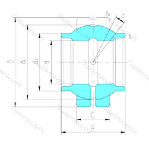 Подшипник скольжения сферический GEEW 90ES-2RS