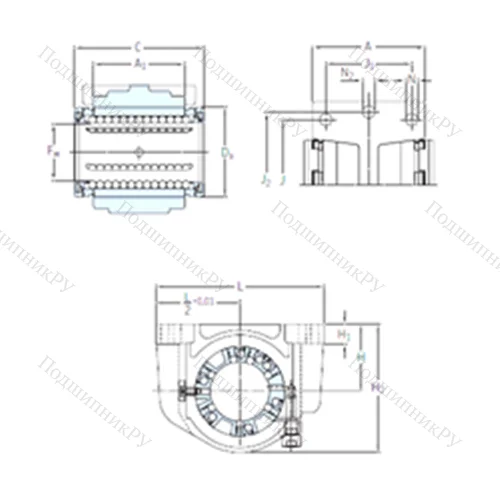 Подшипник шариковый линейный LUCE 50