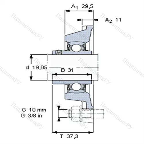 Фланцевые подшипниковые узлы типа Y для высоких температур (квадратный фланец) YAR 204-012-2FW/VA 201