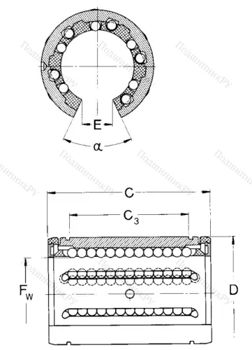 Подшипник линейный LBCT 30 A-2LS в Твери