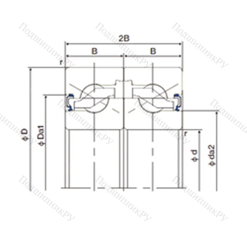Подшипник шариковый упорно-радиальный спаренный 40TAB 09DF-2LR