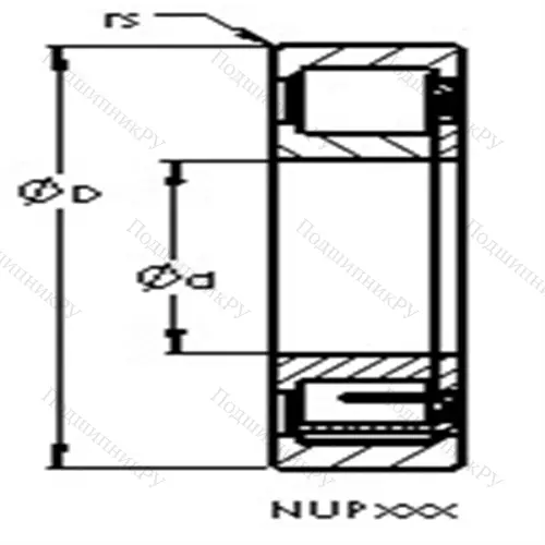 Подшипники роликовые радиальные с цилиндрическими роликами NUP 2207 E от производителя  AST