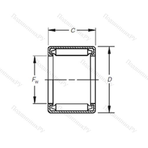 Подшипник игольчатый радиальный B-1616 от производителя  TIMKEN Подшипник игольчатый радиальный B-1616 от производителя  TIMKEN