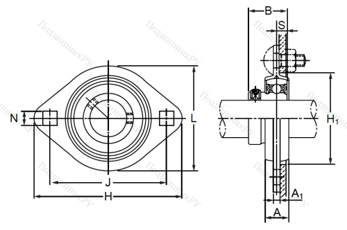 Подшипниковый корпус  PFL 202 в Твери