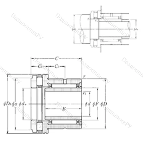 Подшипник комбинированный NKXR 15T 2+IR 12?15?16 от производителя  NTN