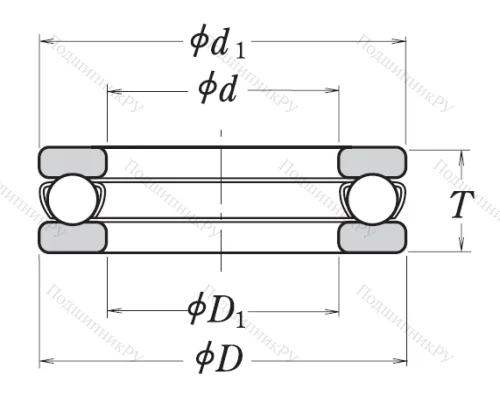 Упорный шариковый подшипник 51126 от производителя  NSK