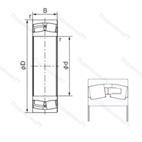 Подшипник роликовый радиальный 230/900E от производителя  NACHI