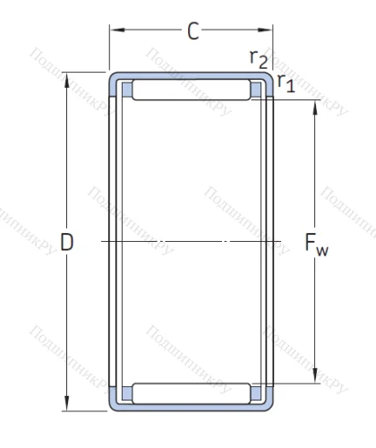 Игольчатый подшипник HK 5025 от производителя  SKF Игольчатый подшипник HK 5025 от производителя  SKF