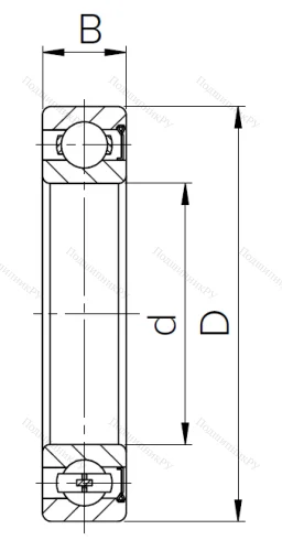 Шариковый однорядный подшипник 60104 (6004 Z) в Твери