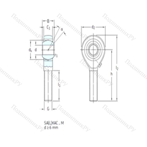 Подшипник скольжения сферический SAKAC 5M от производителя  SKF