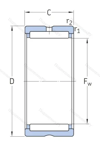Игольчатый подшипник NK 40/30 от производителя  SKF Игольчатый подшипник NK 40/30 от производителя  SKF