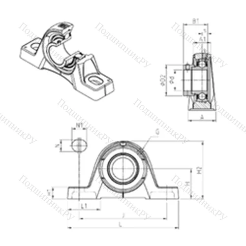 Подшипниковый узел шариковый радиальный