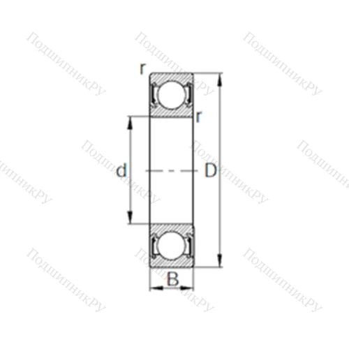 Подшипник шариковый радиальный 6905-2RZ от производителя  CYSD