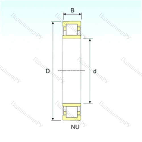 Подшипник роликовый радиальный NU 20/800 от производителя  ISB Подшипник роликовый радиальный NU 20/800 от производителя  ISB