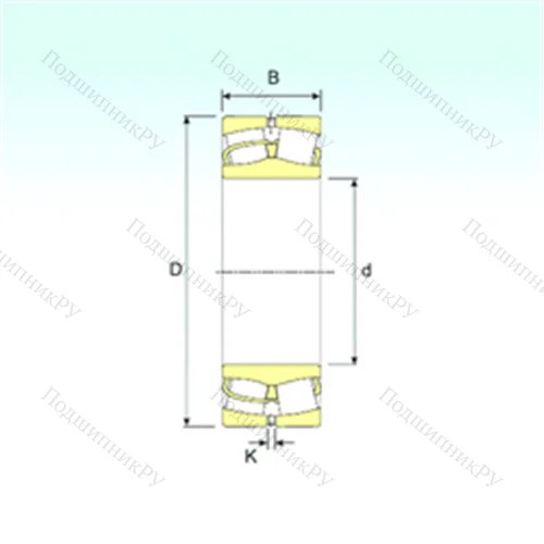 Подшипник роликовый радиальный самоцентрирующийся 238/710 от производителя  ISB