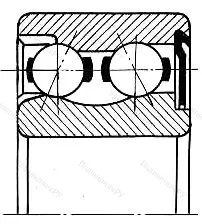 Модификация подшипника 3756205 размер 25x52x20,6 ГПЗ-23