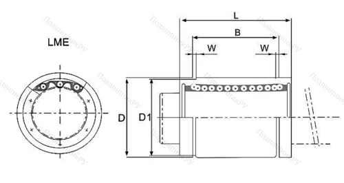 Подшипник LME 20 UU. KB 2045 UU в Твери