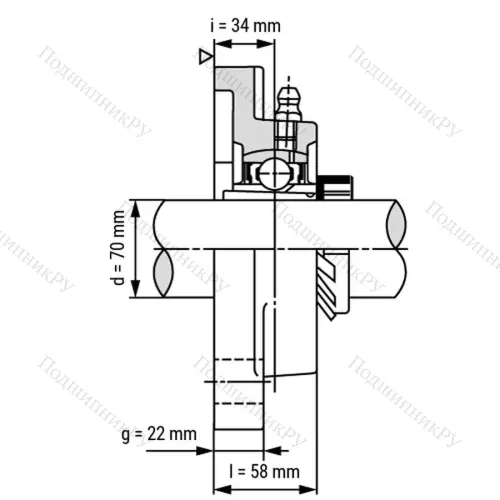 Подшипниковый узел UKF 216+H 2316 - Вал: 70 мм
