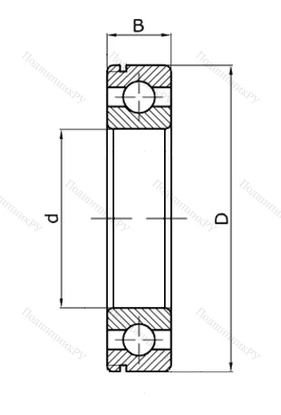Шариковый однорядный подшипник 50106 (6006 N) в Твери