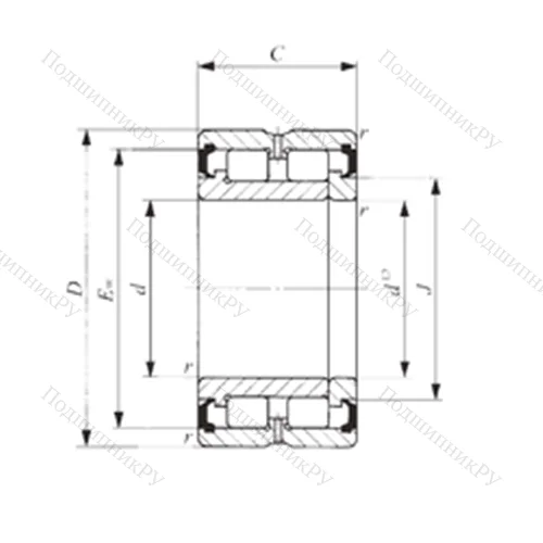 Подшипник роликовый радиальный NAG 4922UU