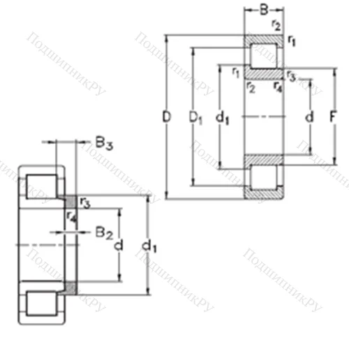Подшипник роликовый радиальный NJ 324-E-MPA+HJ 324-E