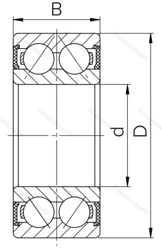 Двухрядный шариковый подшипник 1508 2RS E (2208 2RSTN) в Твери