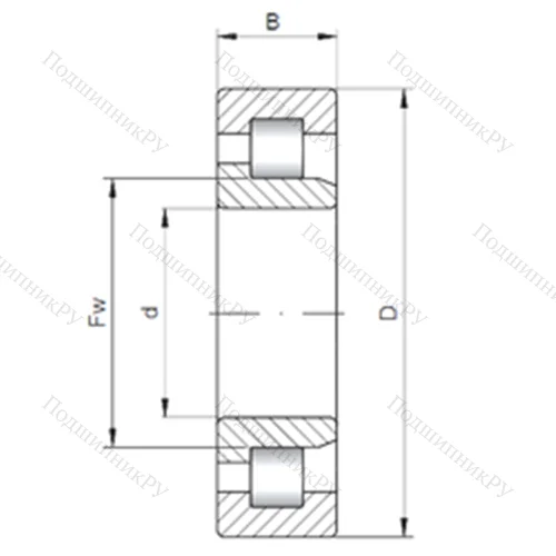 Подшипник роликовый радиальный NJ 10/800 от производителя  CX