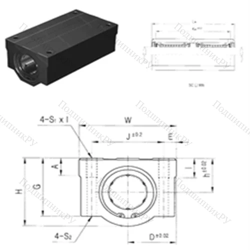 Подшипник шариковый линейный SC 10WUU