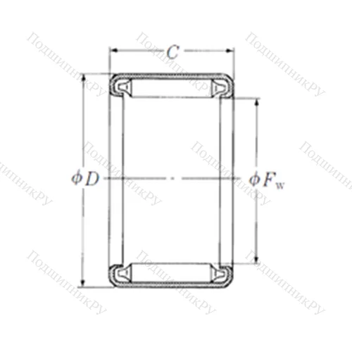 Подшипник игольчатый радиальный F-3512