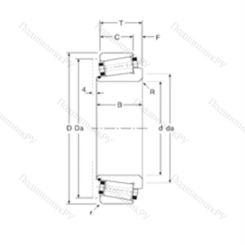 Подшипник роликовый радиально-упорный 131097/ 131158X