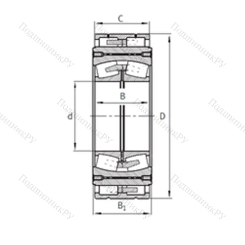 Подшипник роликовый радиальный самоцентрирующийся Z-562657.04.DRGL от производителя  FAG Подшипник роликовый радиальный самоцентрирующийся Z-562657.04.DRGL от производителя  FAG