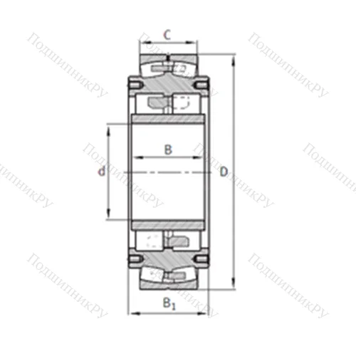 Подшипник роликовый радиальный самоцентрирующийся Z-531163.04.DRGL от производителя  FAG Подшипник роликовый радиальный самоцентрирующийся Z-531163.04.DRGL от производителя  FAG