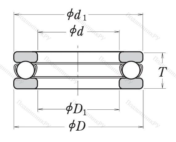 Упорный шариковый подшипник 51128 X от производителя  NSK