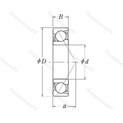 Подшипник шариковый радиально-упорный LJT 1