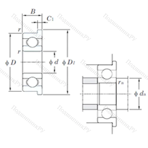 Подшипник шариковый радиальный MLF 4008 от производителя  KOYO