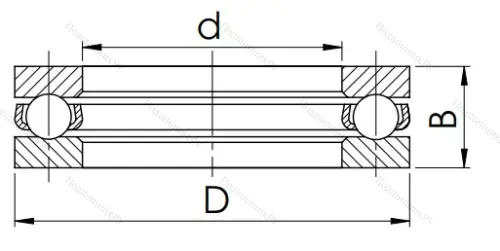Упорный шариковый подшипник 8112 (51112) в Твери