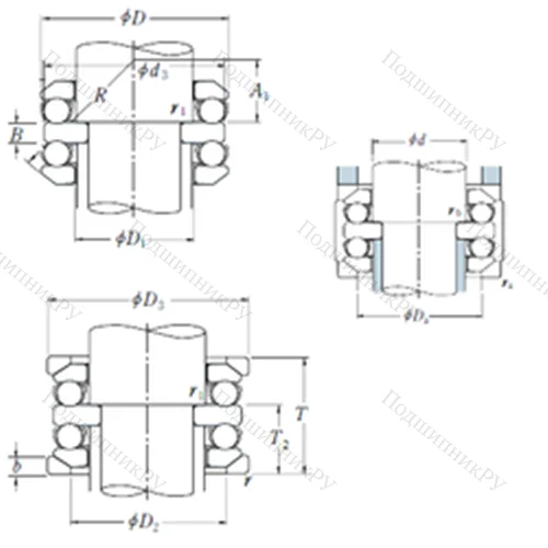 Подшипник шариковый упорный 54311U от производителя  NSK Подшипник шариковый упорный 54311U от производителя  NSK