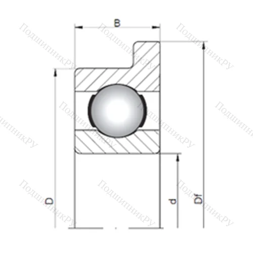 Подшипник шариковый радиальный FL 617/5 от производителя  CX