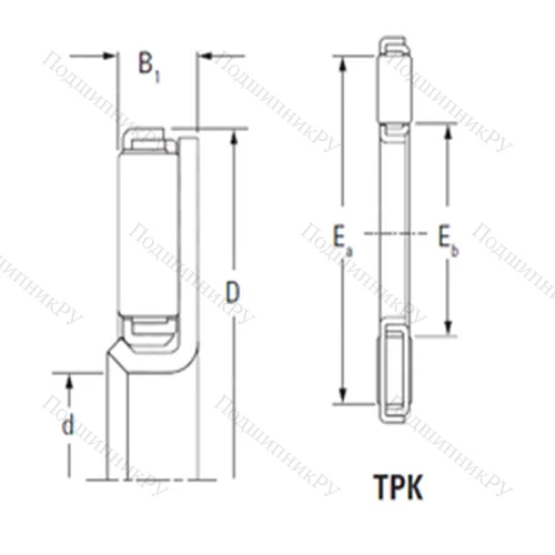 Подшипник игольчатый упорный TPK 3046L-3 от производителя  KOYO Подшипник игольчатый упорный TPK 3046L-3 от производителя  KOYO
