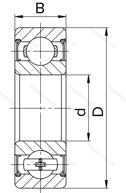 Миниатюрный шариковый подшипник 80024 T (624 ZZT) в Твери