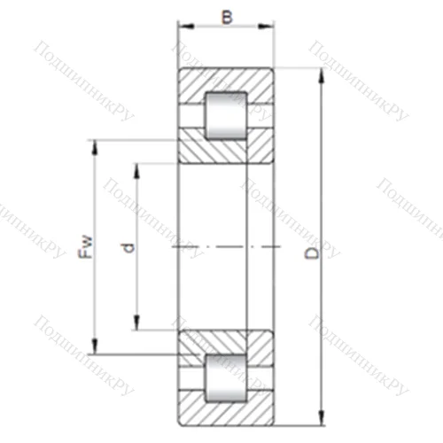 Подшипник роликовый радиальный NUP 2840 от производителя  CX