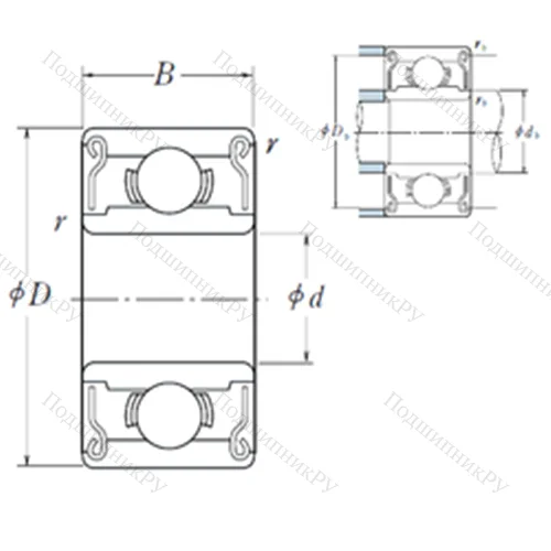 Подшипник шариковый радиальный R 133ZZ от производителя  FBJ Подшипник шариковый радиальный R 133ZZ от производителя  FBJ