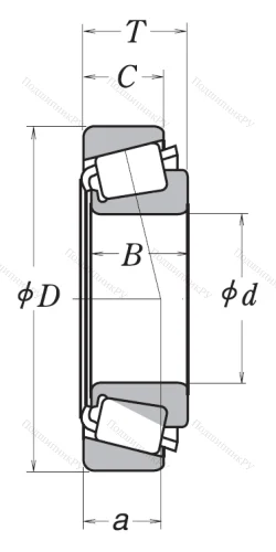 Конический роликовый подшипник HR 32214 J от производителя  NSK Конический роликовый подшипник HR 32214 J от производителя  NSK