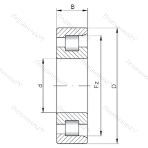Подшипник роликовый радиальный NF 3868 от производителя  CX
