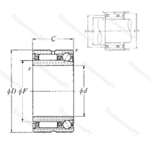 Подшипник комбинированный NKIA 5902 от производителя  NTN