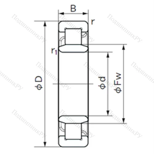 Подшипник роликовый радиальный NU 2334
