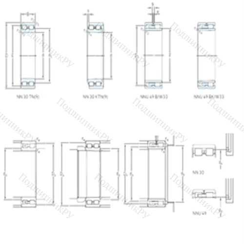 Подшипник роликовый радиальный NNU 4944 B/SPW 33 от производителя  SKF