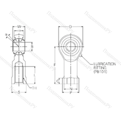 Подшипник шариковый радиальный самоцентрирующийся PBR 30FN от производителя  NMB Подшипник шариковый радиальный самоцентрирующийся PBR 30FN от производителя  NMB