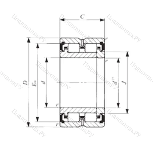 Подшипник роликовый радиальный TRU 7510845UU